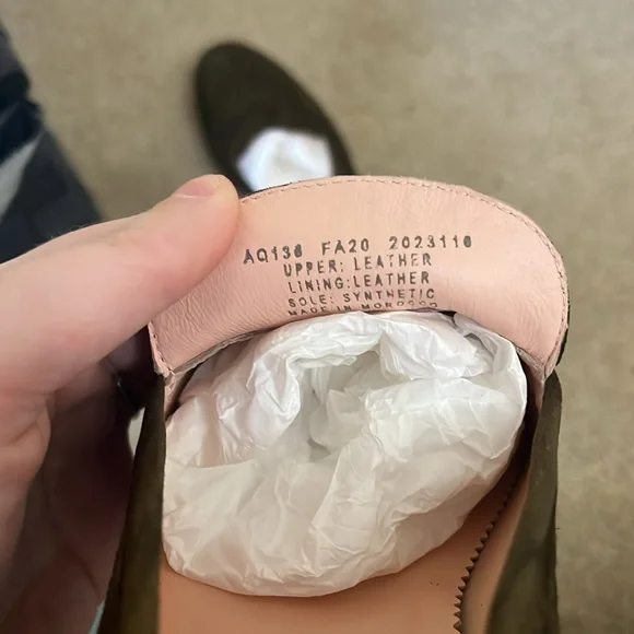 NWT J. CREW olive green suede loafers - Picture 9 of 9